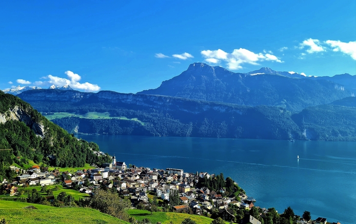 Blick auf Gersau am Vierwaldstädtersee